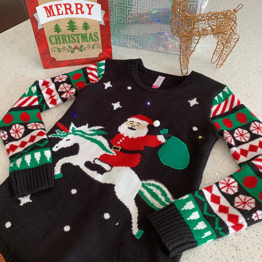 Ugly Christmas Sweater / Light Up Unicorn